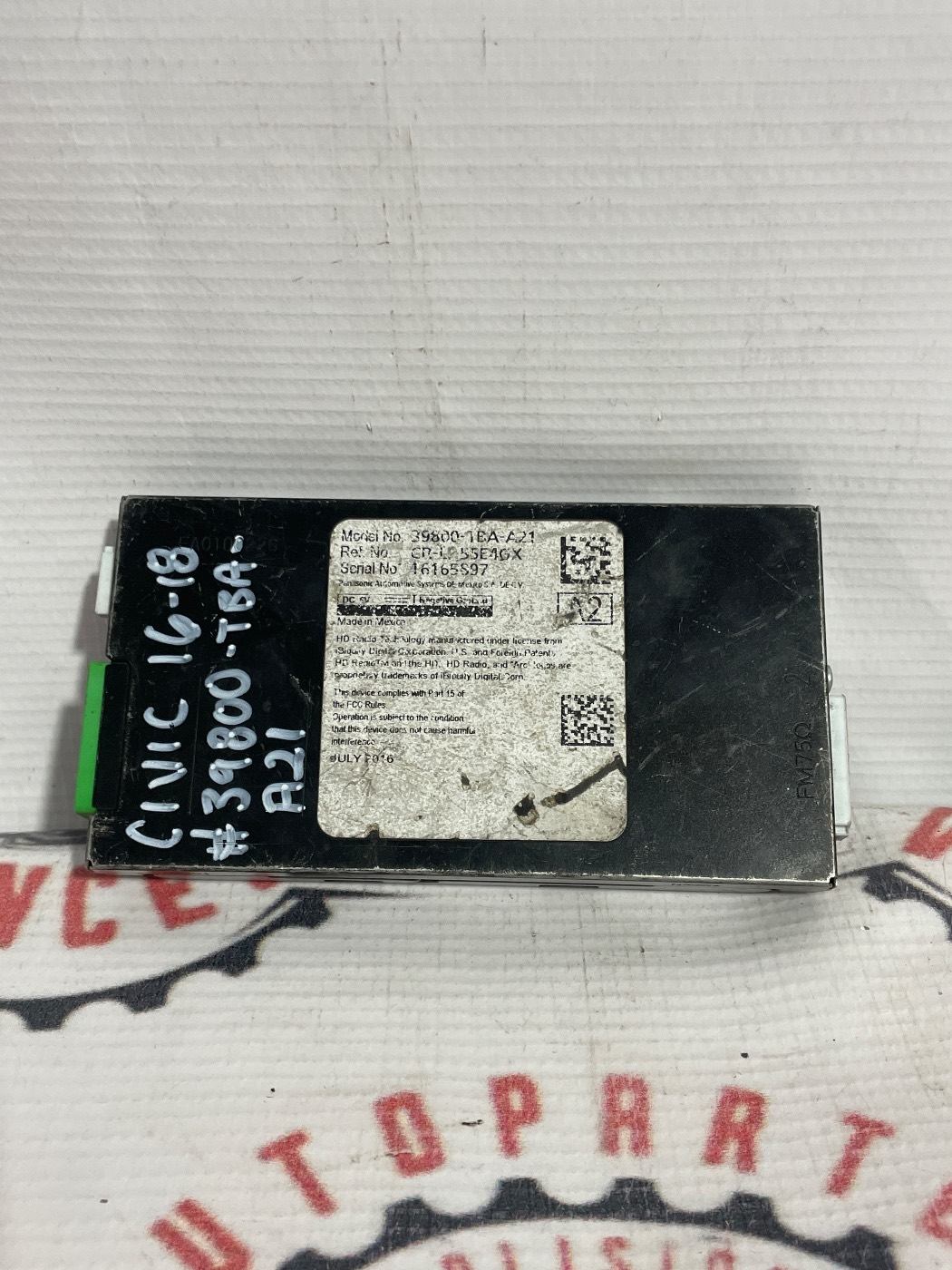MODULO DE RADIO/TUNER CENTRAL HONDA CIVIC 16-18. Fotografía 1