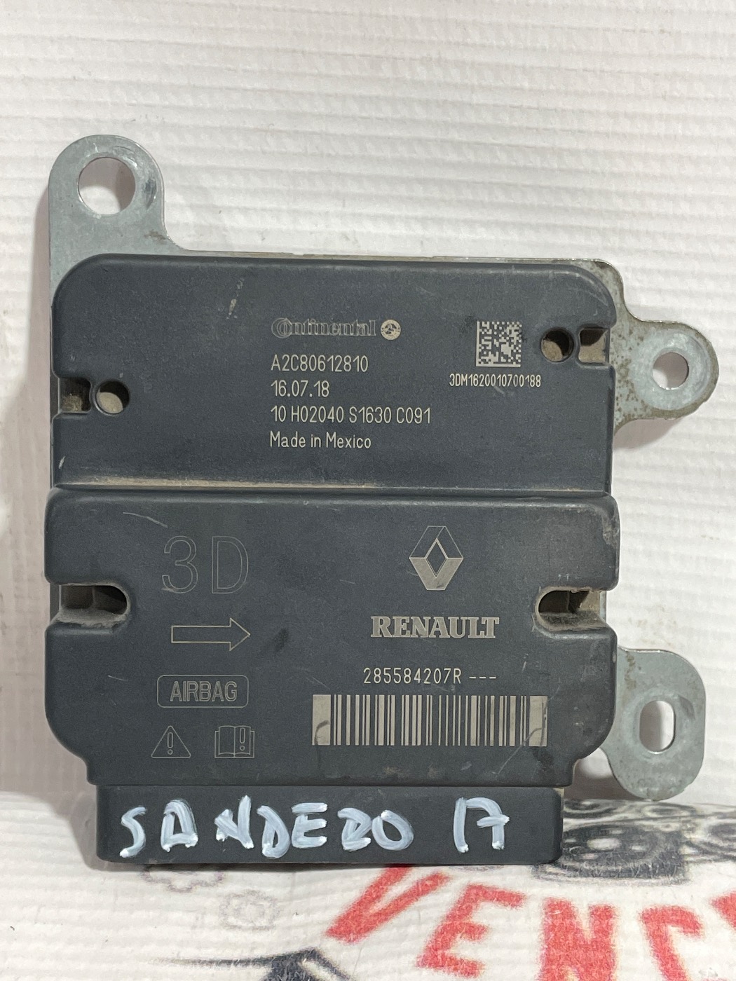 MODULO DE AIRBAG SRS CENTRAL RENAULT SANDERO 15-17. Fotografía 1