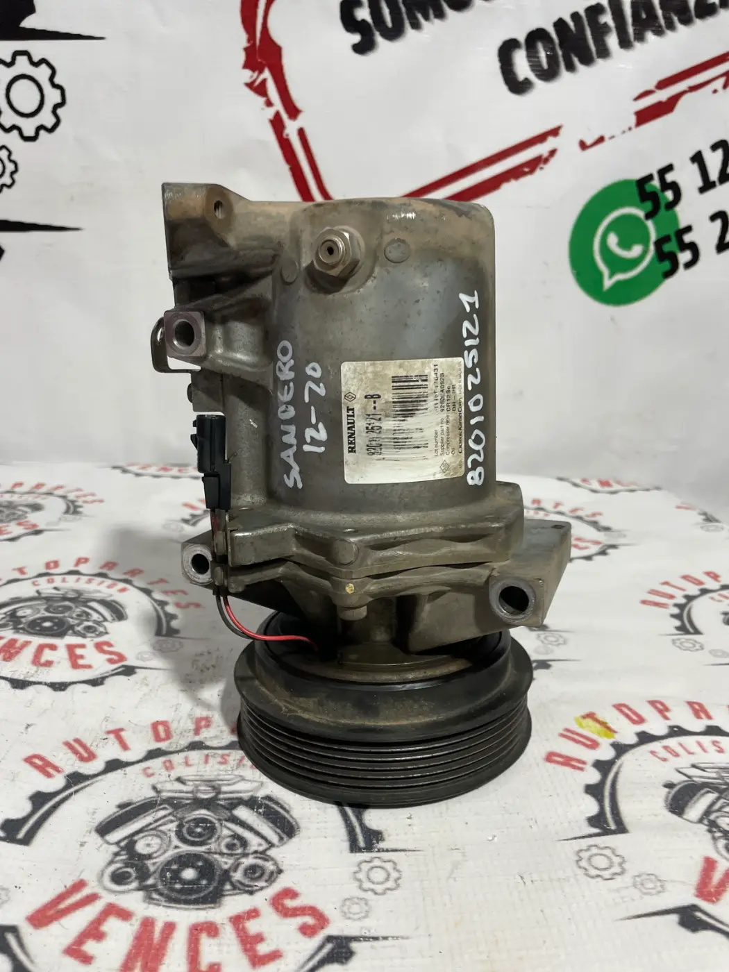 COMPRESOR DE A/C DELANTERO RENAULT SANDERO 12-20. Fotografía 1