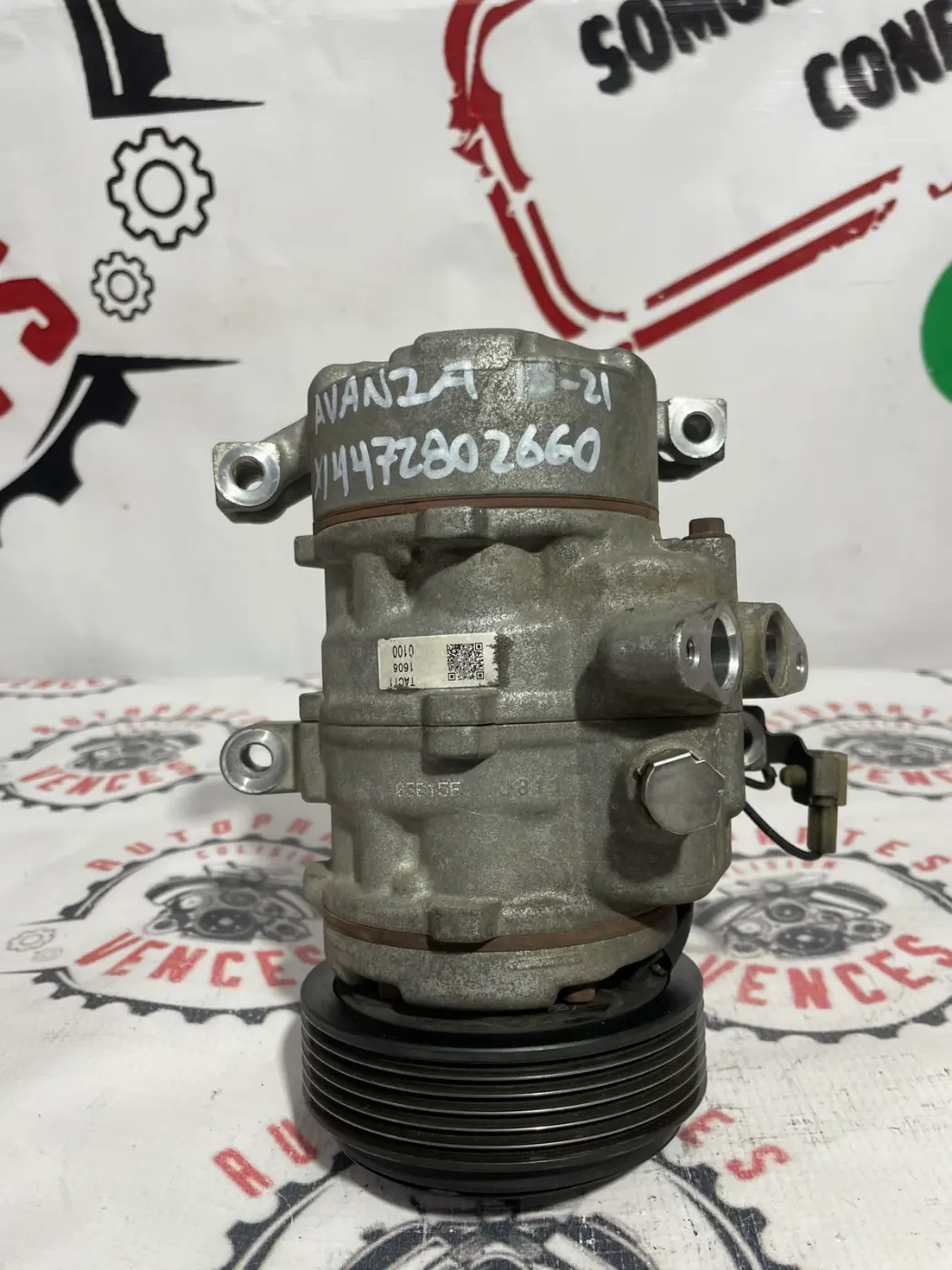 COMPRESOR DE A/C DELANTERO TOYOTA AVANZA 16-21. Fotografía 1