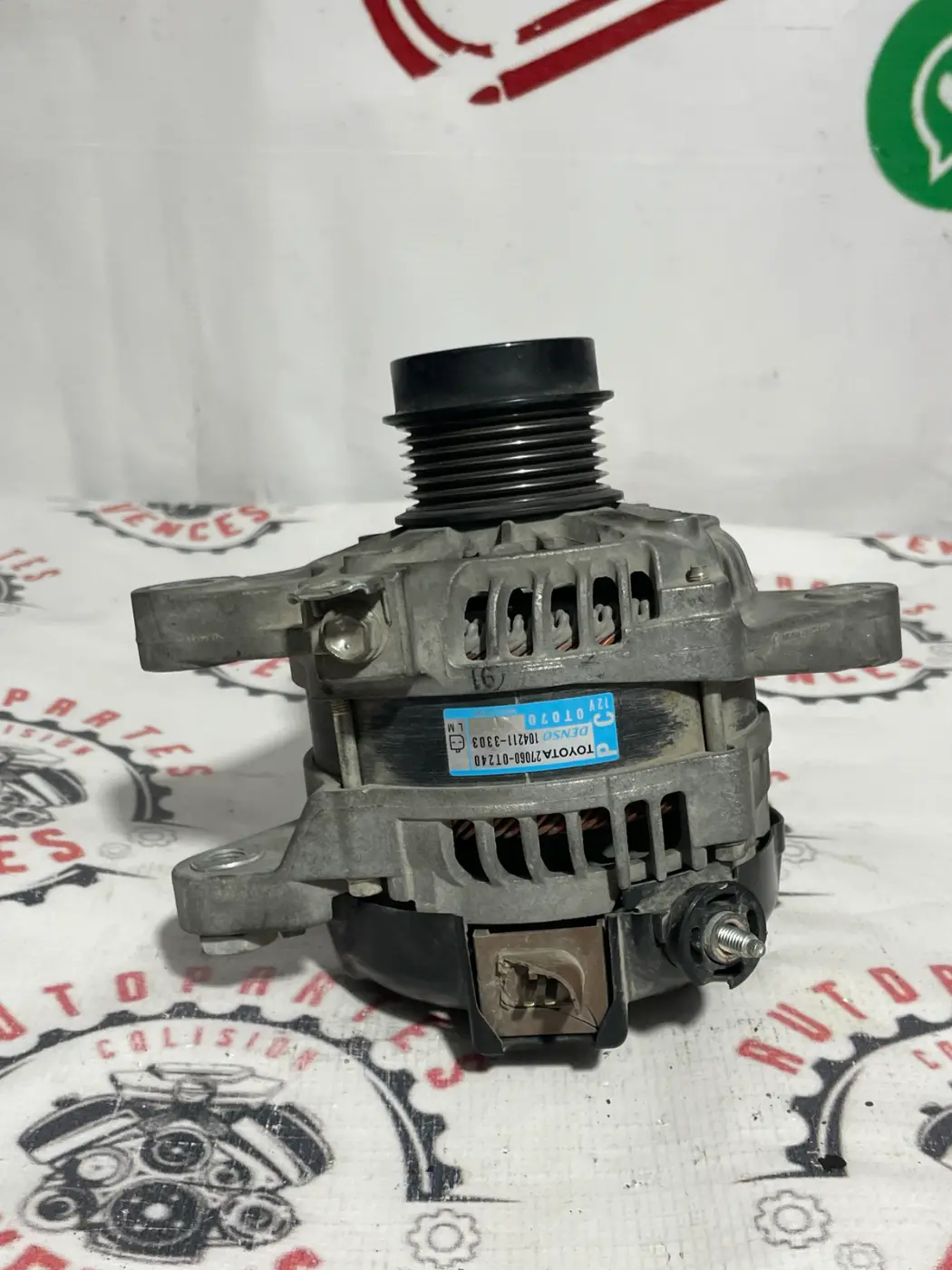ALTERNADOR DELANTERO TOYOTA COROLLA 14-19. Fotografía 1