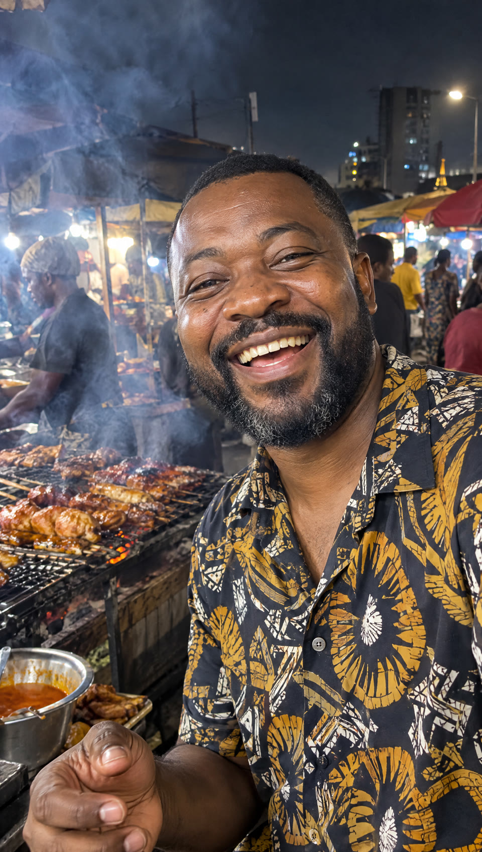 Tunde, street food creator (AI character)