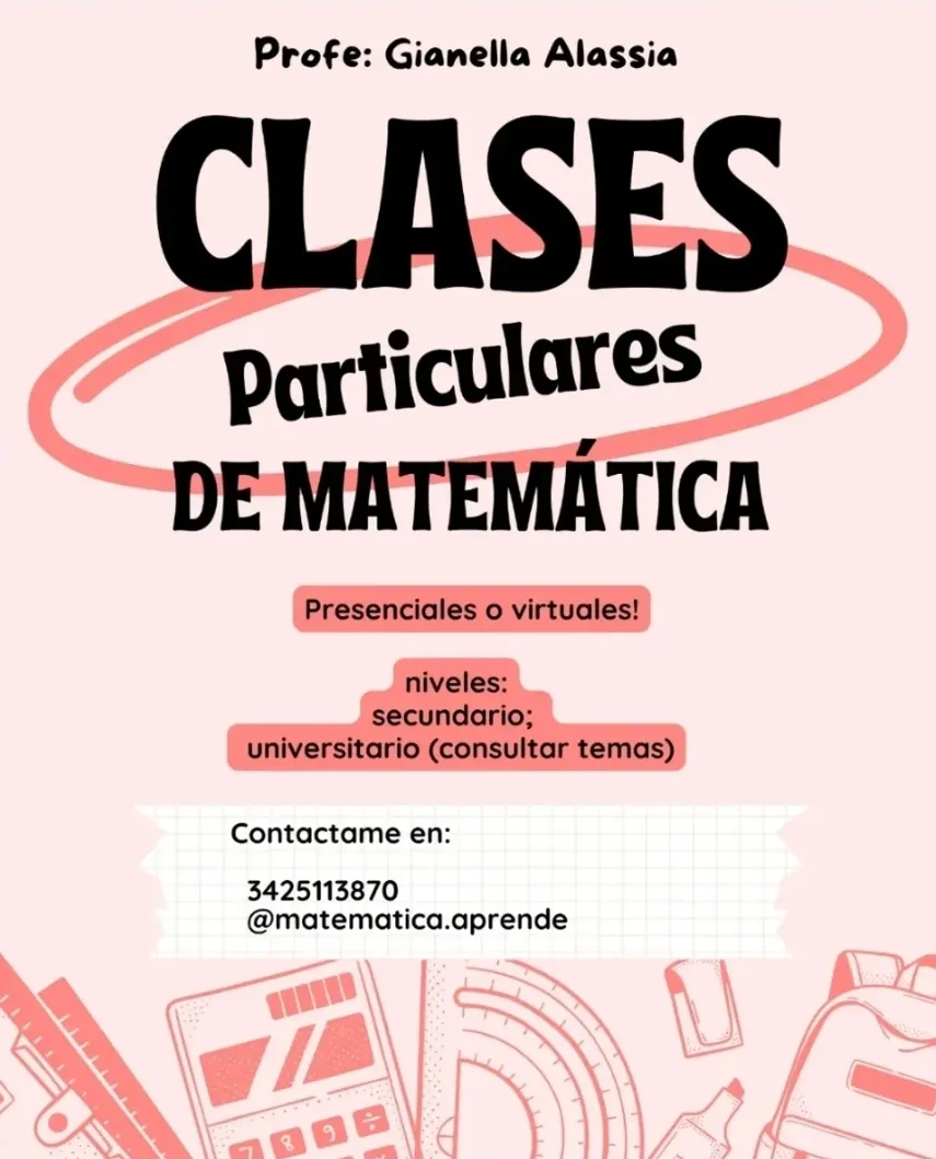Clases particulares de matemática
