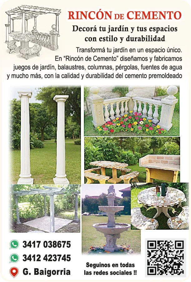 Juegos de jardín de cemento 