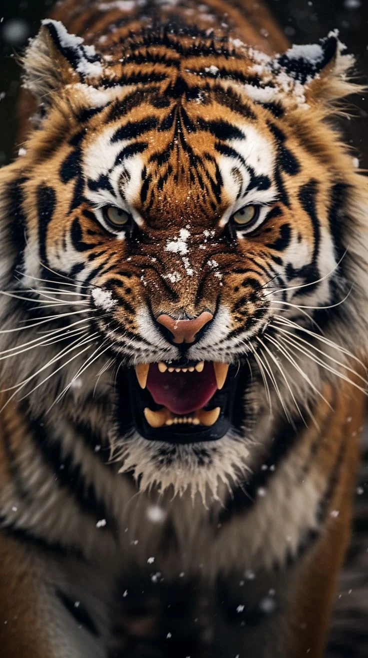 Ferocious Fury_ Image of an Angry Tiger
