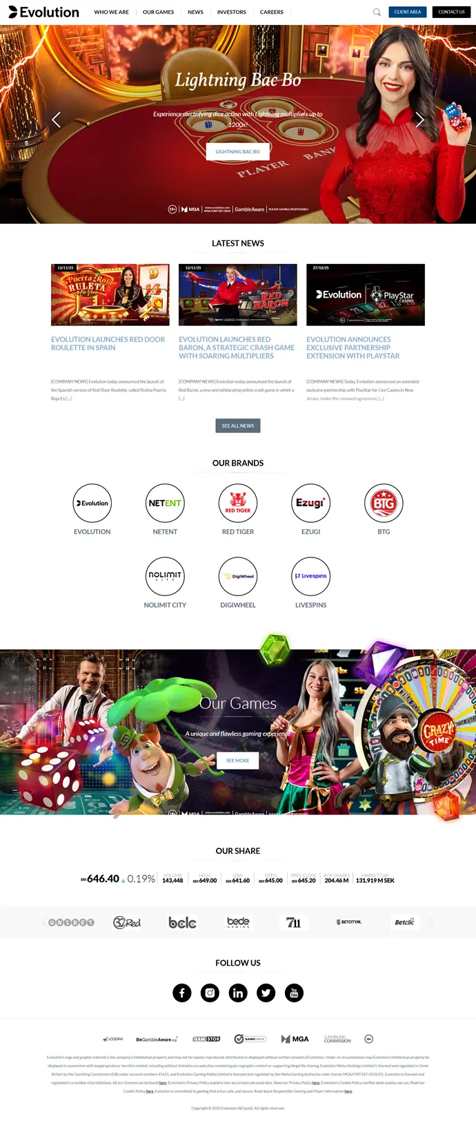 evolution-gaming-provider-website