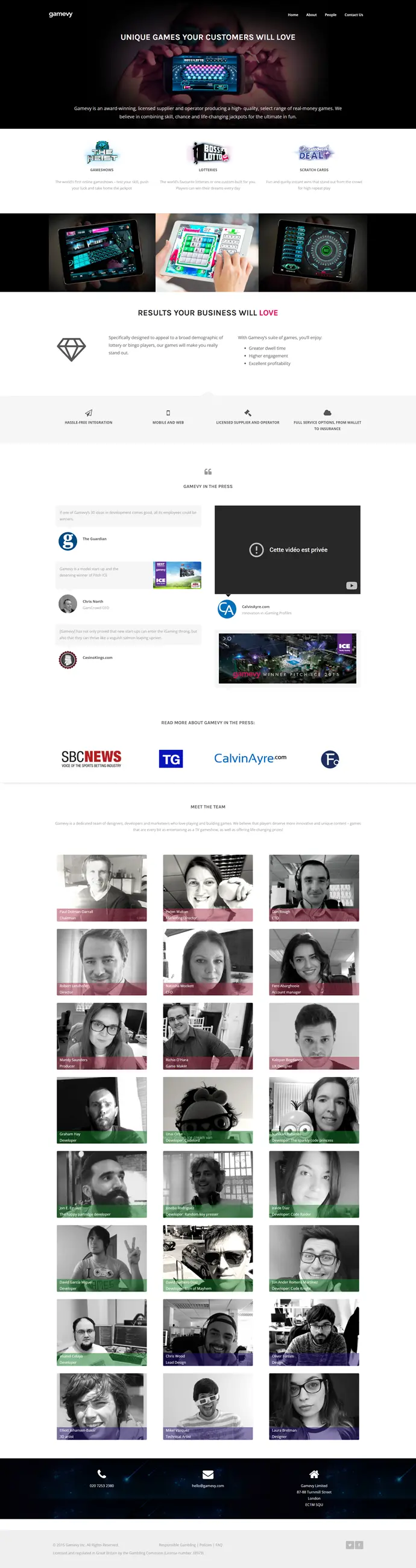 gamevy-software-sitio-web