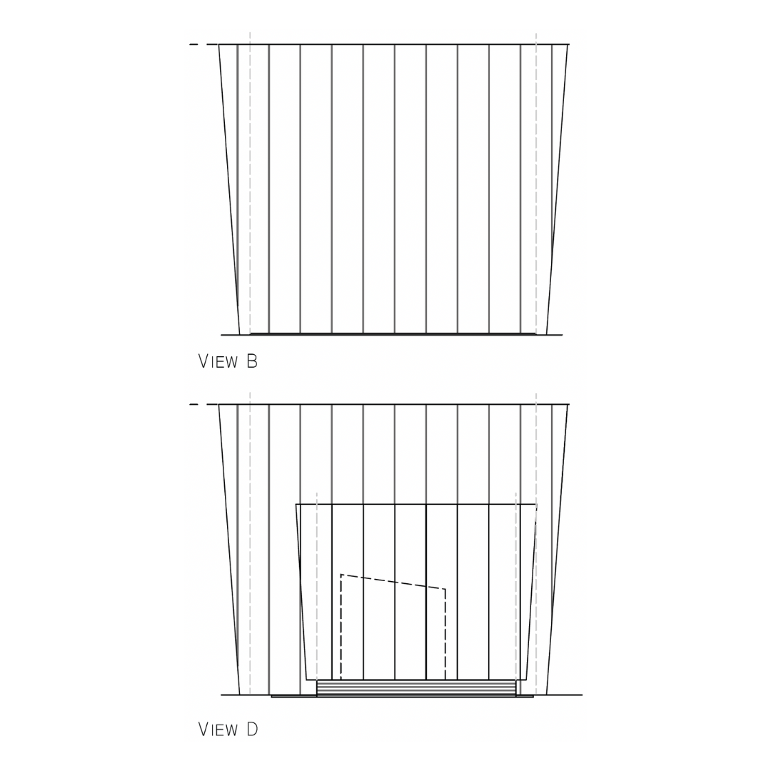 frontal drawing of double