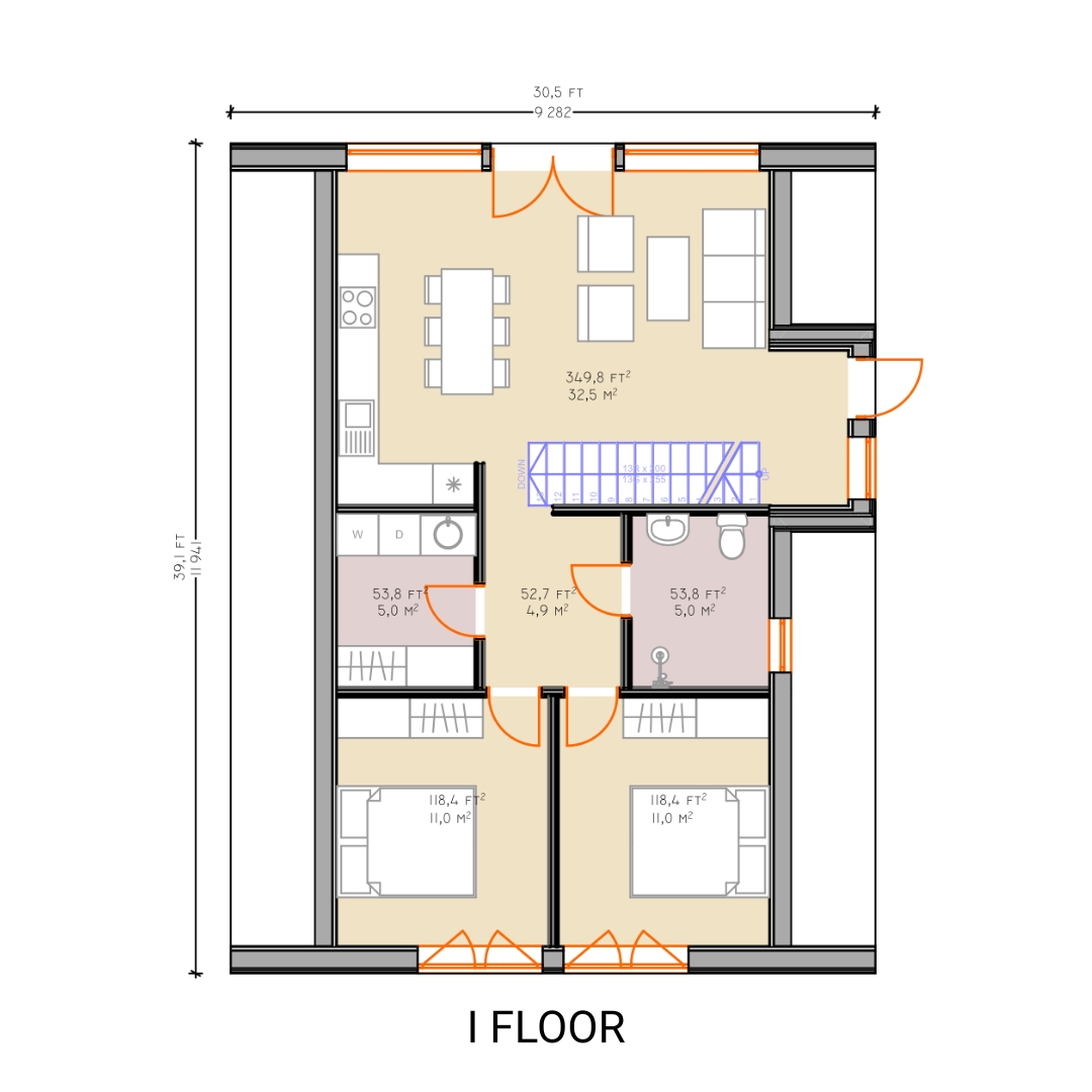 floorplan of trio