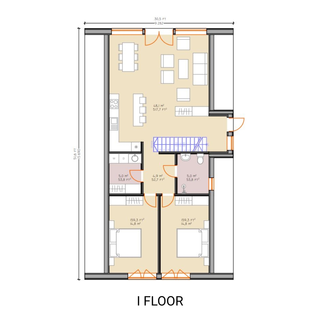 floorplan of trio