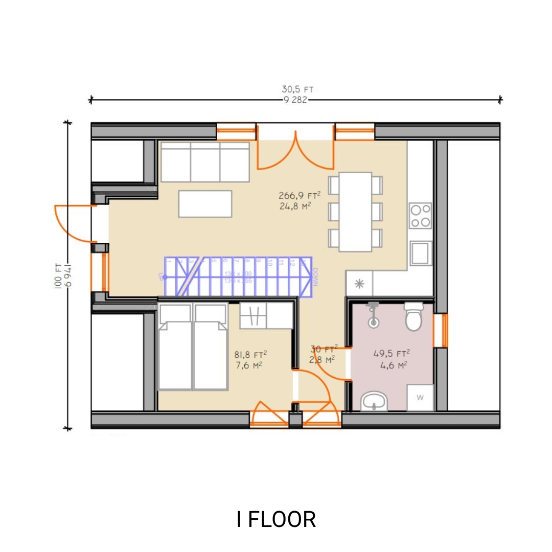 floorplan of trio