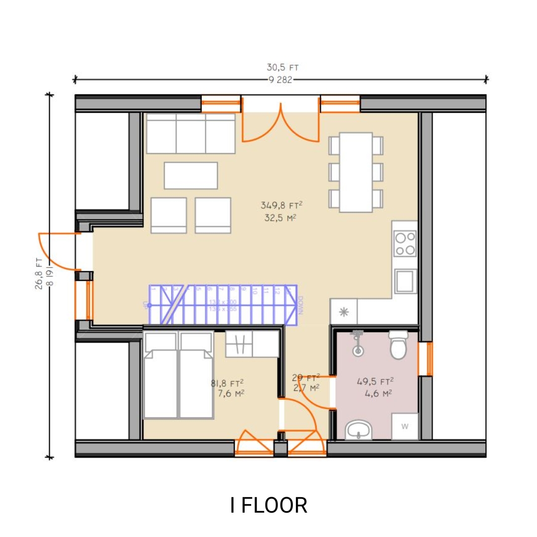 floorplan of trio