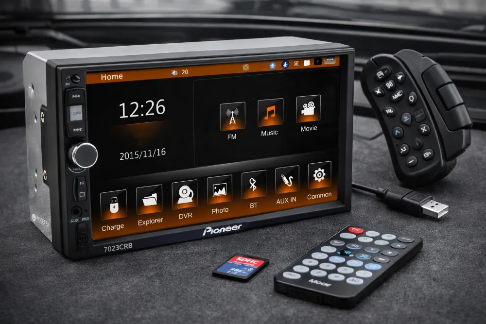 Автомагнітоли з відеоекраном Pioneer, Sony