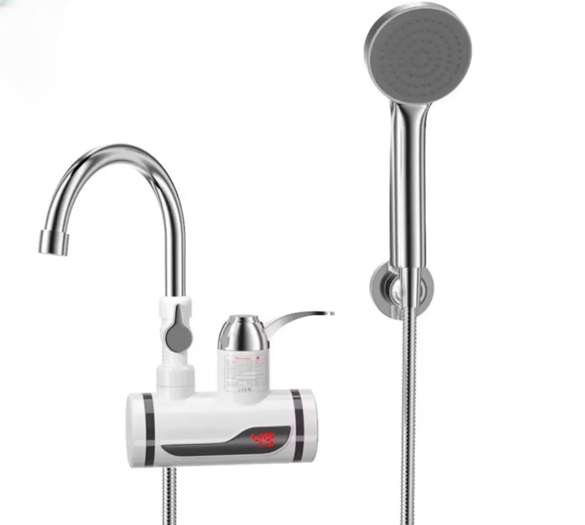 Кран проточный водонагреватель с LCD экраном и душем Instant Electric Heating Water Faucet