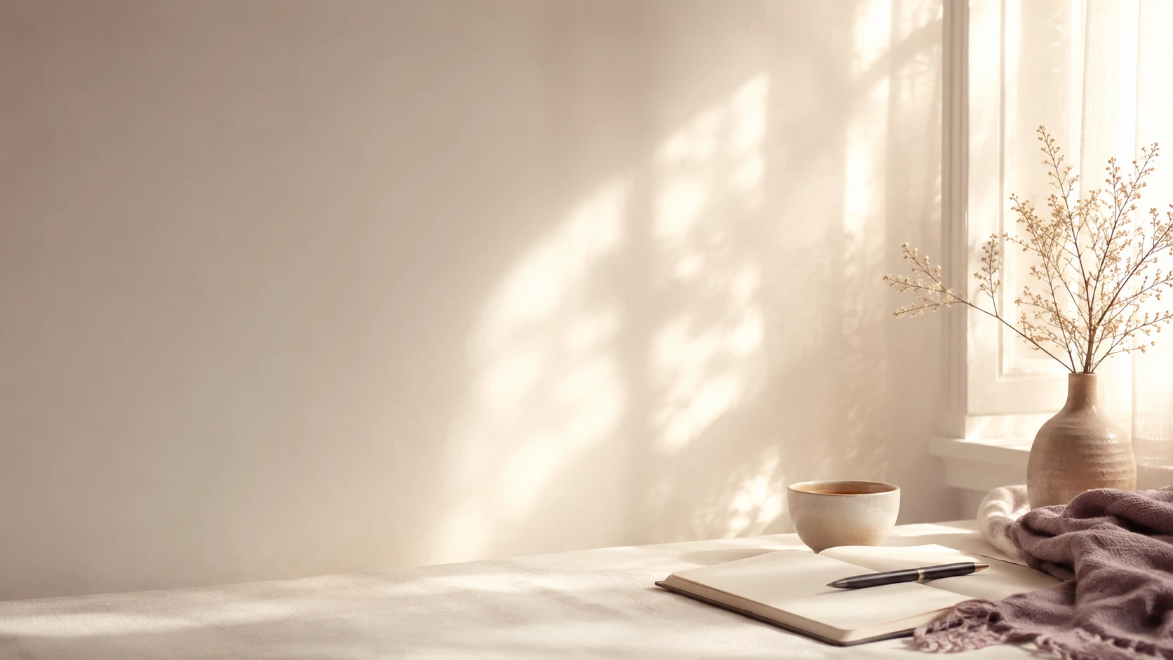 A person in peaceful meditation, bathed in warm morning light