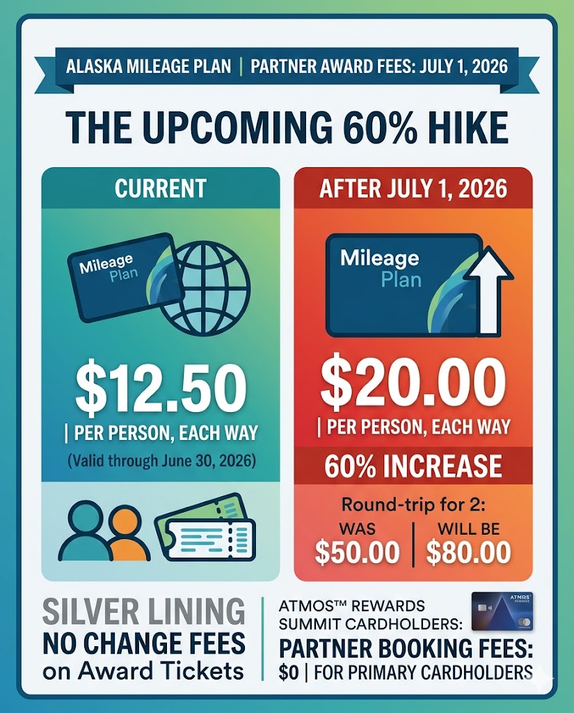 Alaska Mileage Plan 60% Hike Coming July 1, 2026