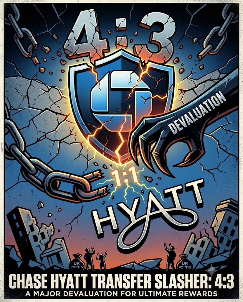 Chase Slashes Hyatt Transfer Ratio to 4:3