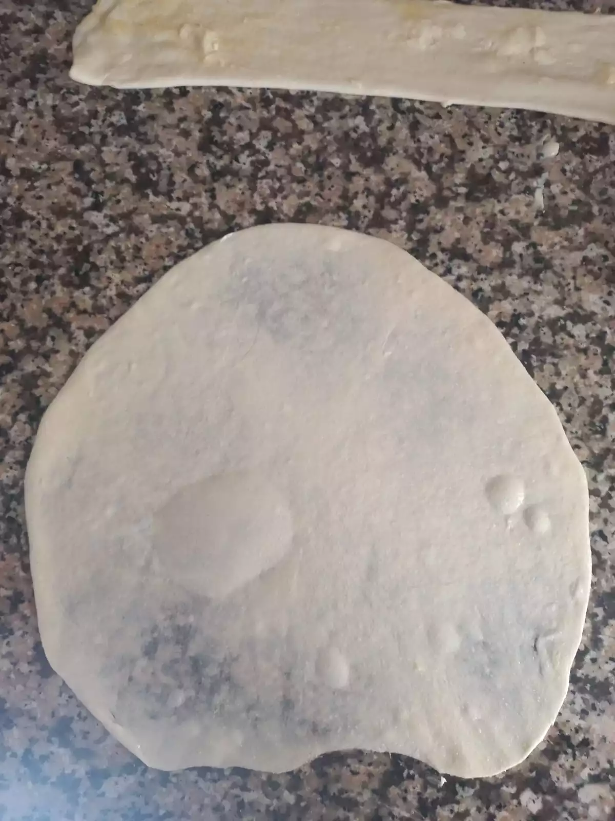 msemen dough flatten