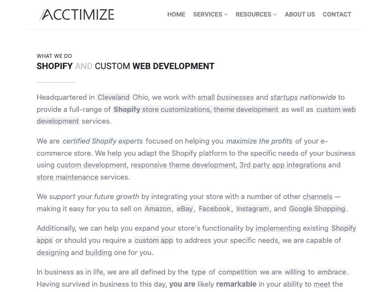Acctimize Screenshot