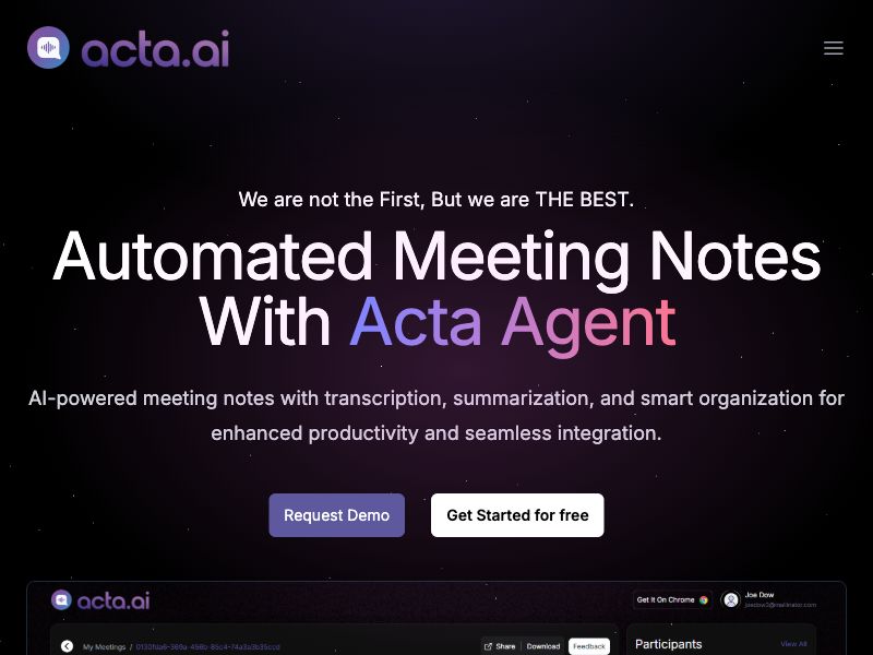Acta Agent Screenshot