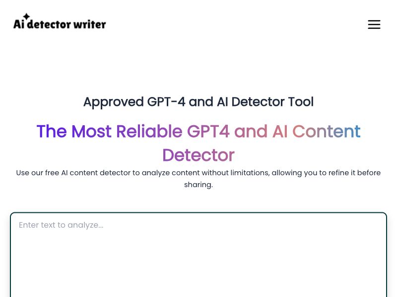 AI Detector Writer Screenshot