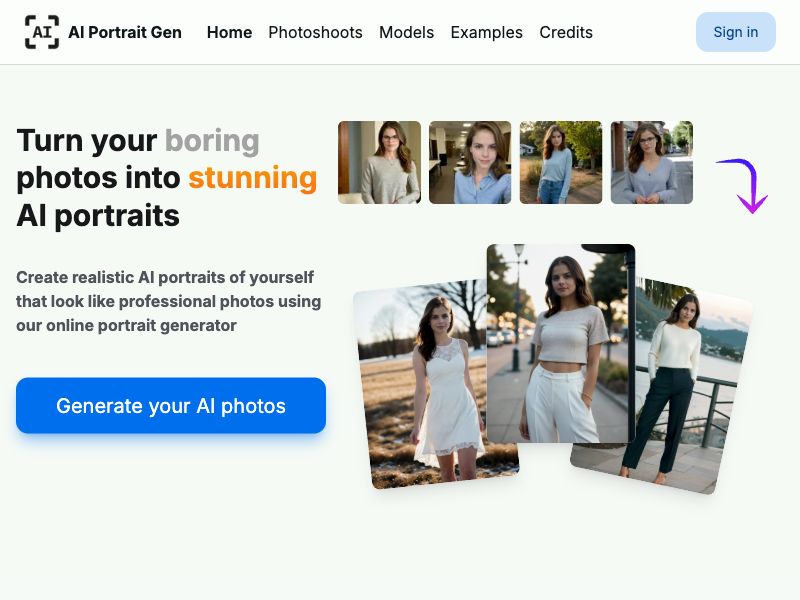 AI Portrait Gen Screenshot