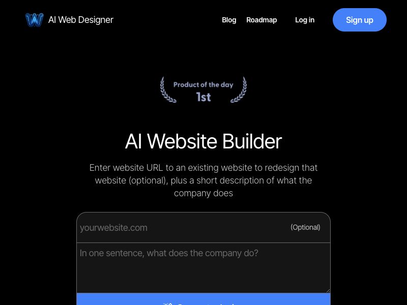 AI Web Designer Screenshot