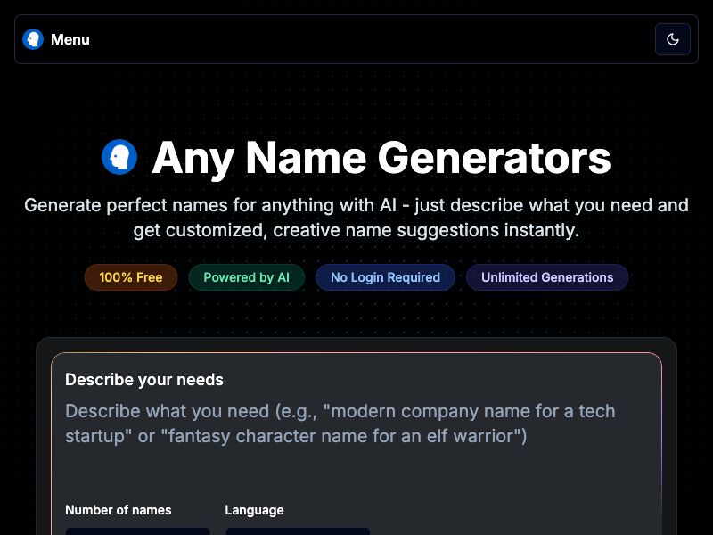 Any Name Generators