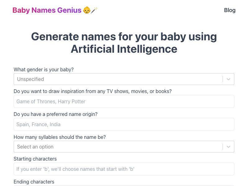 Baby Name Genius