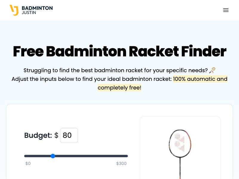 Badminton Racket Finder