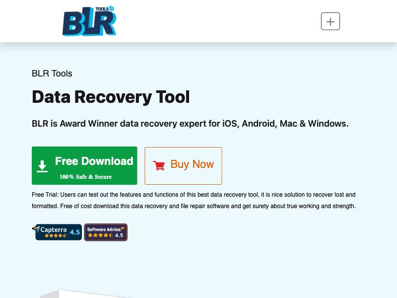 BLR Data Recovery Software Screenshot