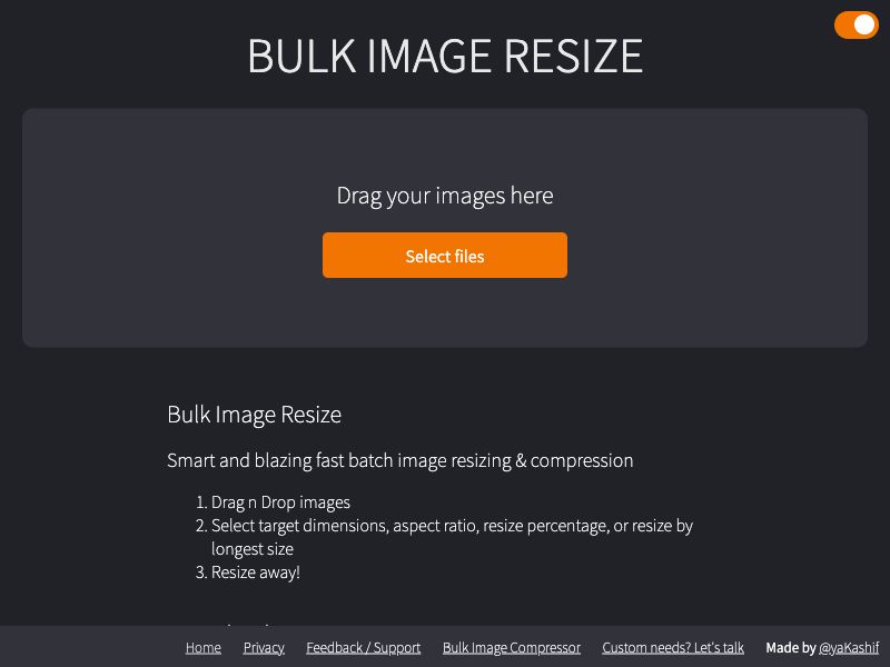 Bulk Image Resize