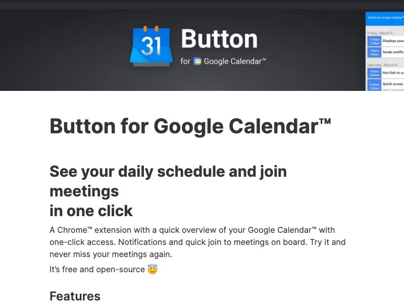 Button for Google Calendar™