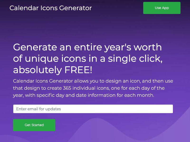 Calendar Icons Generator