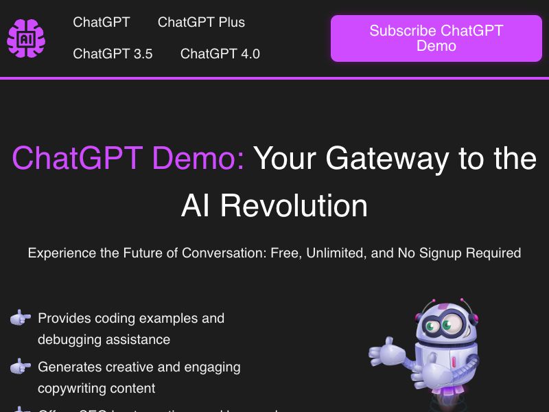 Chatgptdemo.org Screenshot