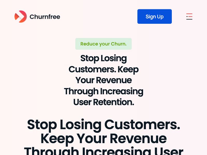 Churnfree Screenshot