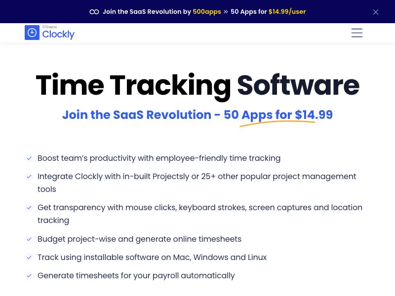 Clockly by 500apps Screenshot