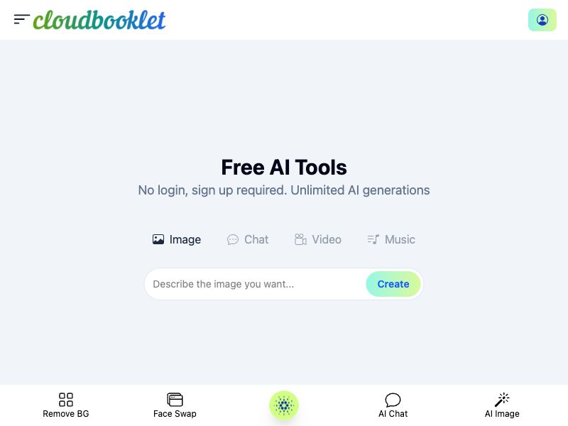 Cloudbooklet AI Screenshot