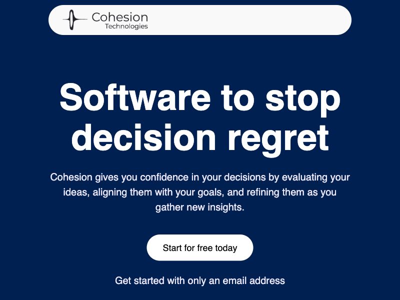 Cohesion Technologies Screenshot