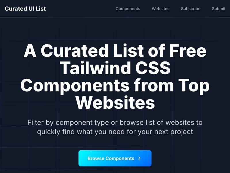 CuratedUIList Screenshot