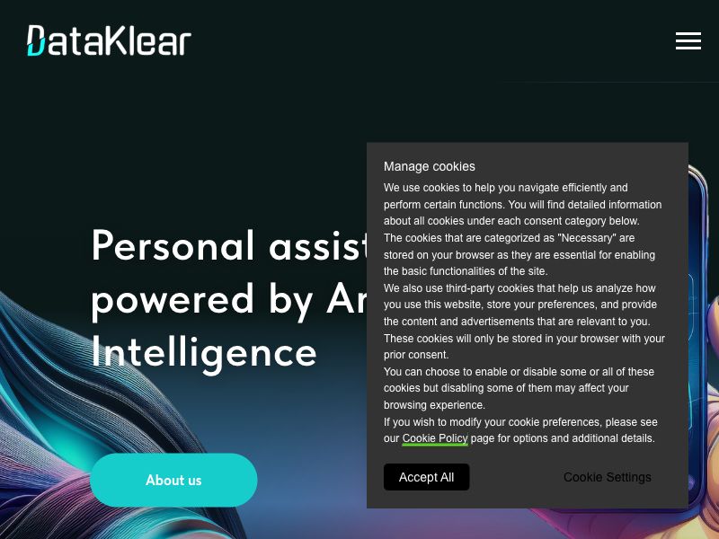 DataKlear Inc. Screenshot