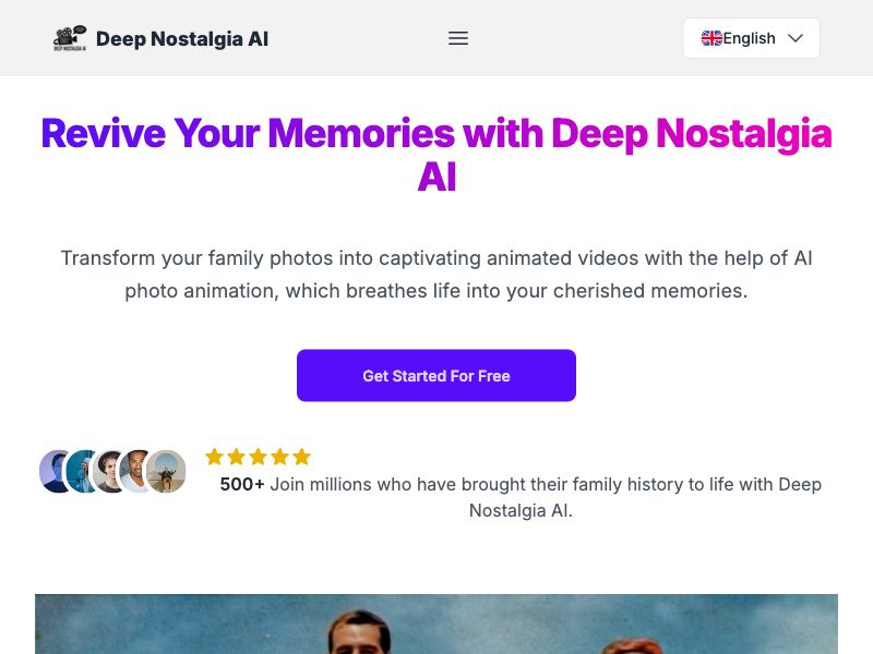 Deep Nostalgia AI Screenshot