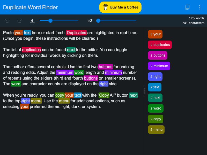 Duplicate Word Finder