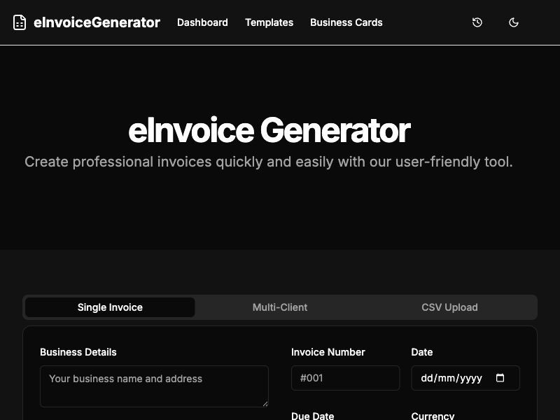 eInvoice Generator