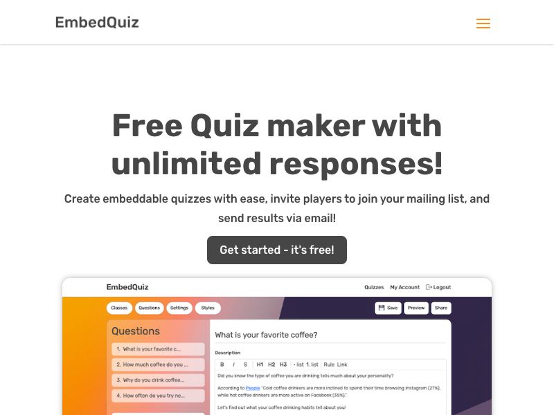 EmbedQuiz