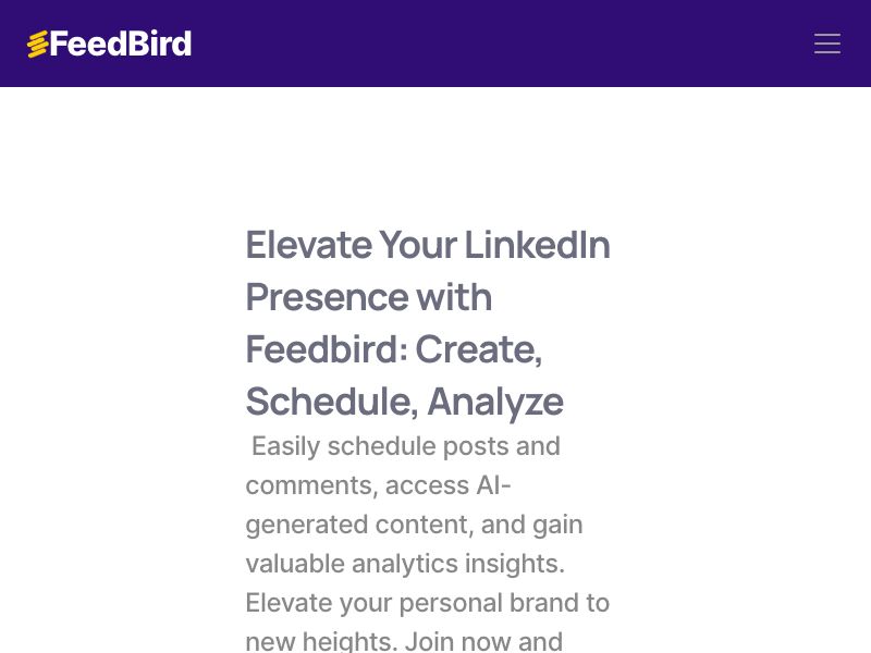 Feedbird Screenshot