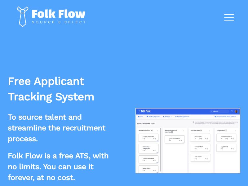 Folk Flow ATS Screenshot