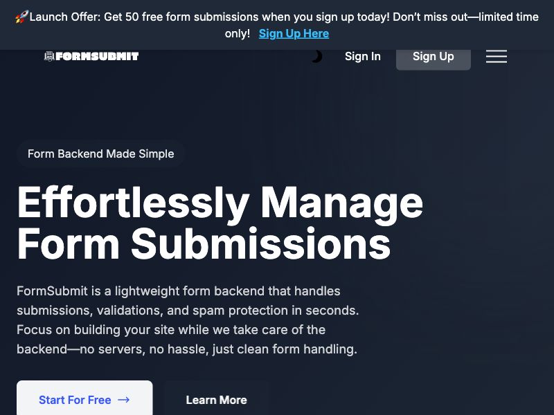 FormSubmit Screenshot