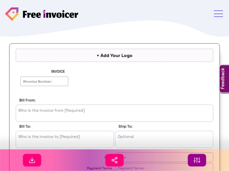 Free Invoicer Screenshot