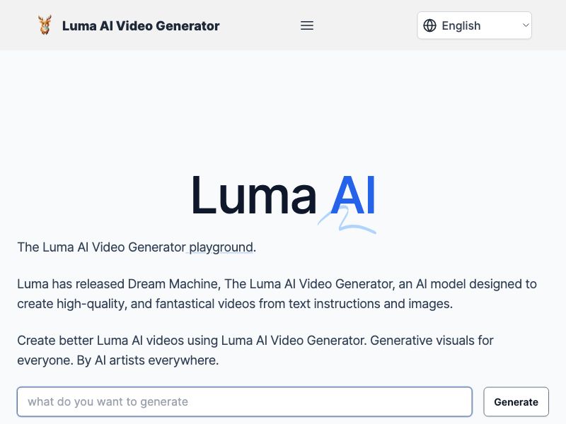 free luma ai video generator